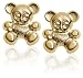 14k Yellow Gold Children's Teddy Bear Earrings