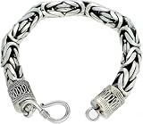 20 Super Heavy Sterling Silver 3/8 ( 10 mm ) Round Byzantine  BALI  Chain.