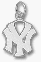 Childrens Toyshop  Jewelry : New York Yankees 1/2" "NY" Charm - 14KT White Gold Jewelry