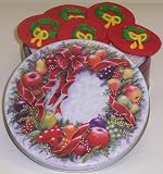 Scott's Cakes 1 lb. Wreath Christmas Sugar in a Classic Wreath Tin