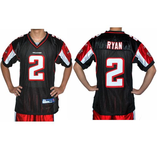 (e) NEW Atlanta Falcons 2008 Jersey - Matt Ryan (Black, Size: 56)
