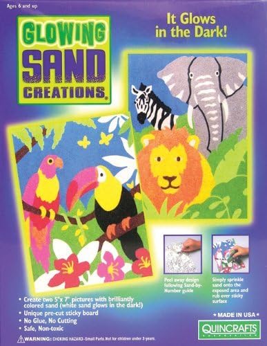 Jungle Animals Glowing Sand Creations Kit by Quincrafts