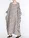 Mordenmiss Women's New Round Collar Stripes Plus Size Dresses Style 1-Large Gray