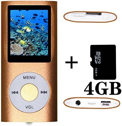 Tom America INC Portable MP4 Player MP3 Player Video Player with Photo Viewer , E-Book Reader , Voice Recorder + 4 GB Micro SD Card (Orange)