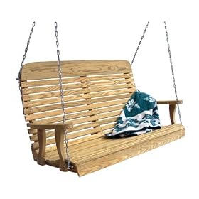 64 Treated Pine High Crossback Porch Swing by The Cedar Store