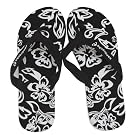 Ladies/Womens Flower Print Flip Flops