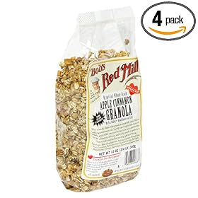 Bob's Red Mill Granola, Apple Cinnamon No Fat, 12-Ounce Packages (Pack of 4)