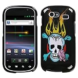 Flaming Skull Design Protector Case Phone Cover for Samsung Nexus S