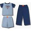 Superman Baseball Style 3 piece Pajama set