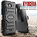Evocel New Generation Series Phone Case Compatible with Kyocera Hydro Wave (C6740) / Hydro Air (C6745) featuring Belt Clip Holster and Kickstand, Black