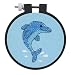 Learn-A-Craft for Kids - Dolphin Delight GND Stamped Cross Stitch Kit
