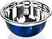 4 Pc Chef Quality Stainless Steel Mixing Bowls - Blue Serving Prep Bowls or Mixing Bowl Set w/ Flat Rim & Base