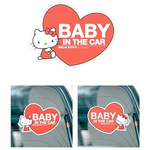 Hello Kitty Baby in Car Sticker: Heart