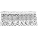 Heritage Lace Victorian Rose 60-Inch Wide by 16-Inch Drop Valance, White