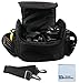 Large Digital Camera / Video Padded Carrying Bag / Case for Nikon, Sony, Pentax, Olympus Panasonic, Samsung, Canon EOS-M, SL1, T1I, T3, T4I, T5I, XT, XTi, T5 Cameras & Many More + eCost Microfiber Cloth