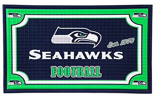 Team Sports America Seattle Seahawks Embossed Floor Mat, 18 x 30 inches