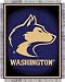 Washington Huskies 48x60 Focus Triple Woven Jacquard Throw