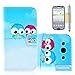 Galaxy S3 Case, Tradekmk(TM) Latest Fashion Luxury PU Leather Folio Magnet Wallet Stand Case Cover [Cute Cartoon Love Owls] Compatible with Samsung Galaxy S3 i9300-[+Stylus+Screen Protector+Cleaning Cloth]