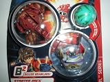 Bakugan Battle Brawlers Bakupearl B2 Series Starter Pack (Red) Limulus (Grey)Preyas II (Green)Mystery Marble