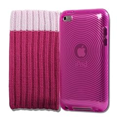 KOLAY� Silikon H�lle Case Schutzh�lle in Pink & Schutzsocke f�r den neuen Apple iPod touch 4G (4. Generation 8GB 32GB 64GB)