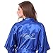 Joytton Women's Satin Kimono Robe with Embroidered Maid of Honor Short
