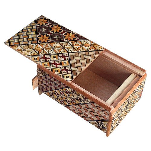 Traditional Japanese Puzzle Box 7 Step KARAKURI BAKO Hakone Yosegi