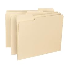Smead Folder, Letter, Interior, 1/3 Cut Tab, Manila, 100 Per Box (10230)