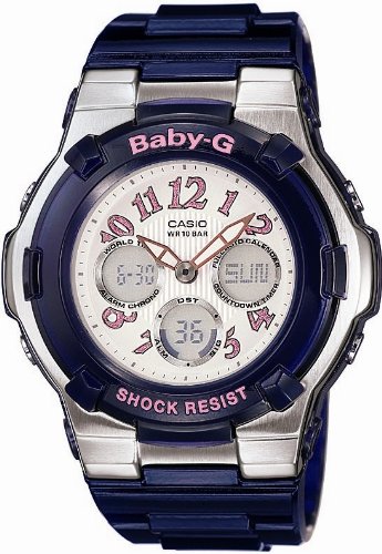 Casio Baby-G World Time Alarm Chrono - Perpetual Calendar - Blue Resin Band