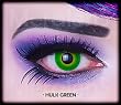Hulk Green Crazy Contact Lenses with prescription -3,00 and lens case for free.