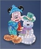36 Disney Mickey Mouse With Snowmouse Lighted Chrsitmas Yard Art