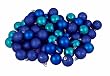 96ct Tidal Wave Blue Shatterproof 4-Finish Christmas Ball Ornaments 1.5" (40mm)
