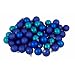 96ct Tidal Wave Blue Shatterproof 4-Finish Christmas Ball Ornaments 1.5" (40mm)