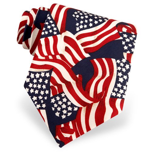 4th of July by Wild Ties navy blue silk extra long ties by 