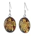 Genuine Marbella (TM) .925 Sterling Silver Earrings. Sterling Silver and Handcarved Cherry Amber Turtle Earrings. 100% Satisfaction Guaranteed.