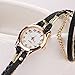 Charming Vintage Weave Wrap Leather Chain Bracelet Watch for Womens Ladies