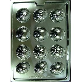 Buy BALL ASSORT (BASE, SOC FB BB Sports Candy Mold Chocolate now!