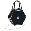 Demonia Handbag HB-116 Black Pu w/Spider & Web Handbag