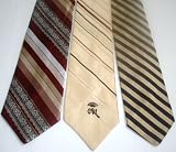 Lot of 3 Mixed Mens Stripe Neckties