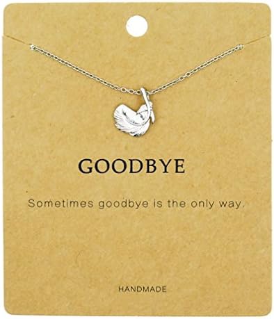 Fun Daisy Goodbye Leaves Feather Simple Pendants Necklace