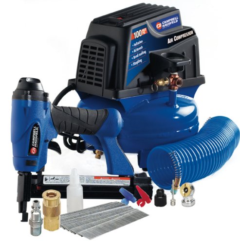 Campbell Hausfeld FP202897AV 1 Gallon Pancake Air Compressor with 1 1/4-Inch Brad Nailer Kit