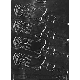 SNOWMAN IN STOCKING Christmas Candy Mold Chocolate by CybrTrayd