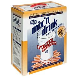 Saco Mix 'n Drink, Instant Non-Fat Dry Milk, (makes 40 quarts), 8-Pound Box