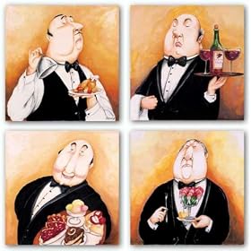 Appetizer Du Jour, Haute Cuisine, Wine Anyone, Dessert Anyone? Ensemble de Tracy Flickinger Tirages d'Art Poster