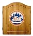 Imperial New York Mets Licensed Solid Pine Cabinet and Bristle Dartboard Set