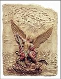 Archangel Michael Slaying the Devil Relief, Color