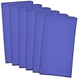 DII 100% Cotton, Oversized Basic Everyday 20x 20" Napkin, Set of 6, Blueberry