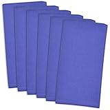 DII 100% Cotton, Oversized Basic Everyday 20x 20" Napkin, Set of 6, Blueberry