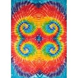 Multi-Spiral Tie-Dye Tapestry Bedsheet 60x90 Inches