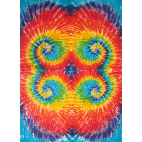 Multi-Spiral Tie-Dye Tapestry Bedsheet 60x90 Inches Multi-Spiral Tie-Dye Tapestry Bedsheet 60x90 Inches