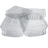 OxGord® 4pc Set Ridged Heavy Duty Rubber Floor Mats - Clear